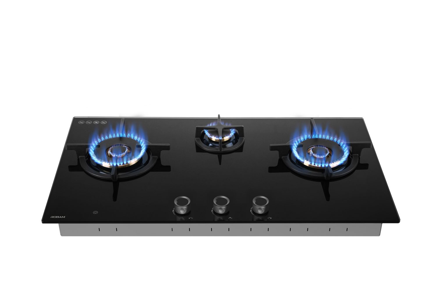 Zb91h72 glass 3 brass burner 900mm robam